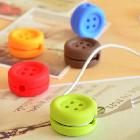 1 PC Wisely Easy Earphone Button Cable Cord Wire Organizer Bobbin Winder Wrap